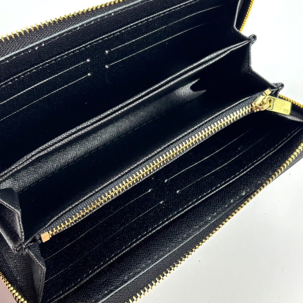 Gucci Zip Around Wallet Unisex OS Black GG Embossed Leather - Picture 3 of 11